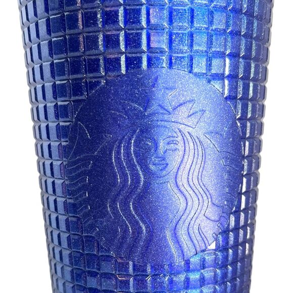 NWT Starbucks COBALT BLUE Venti Tumbler Grid Cold Cup Gridded New Unused - Picture 3 of 4
